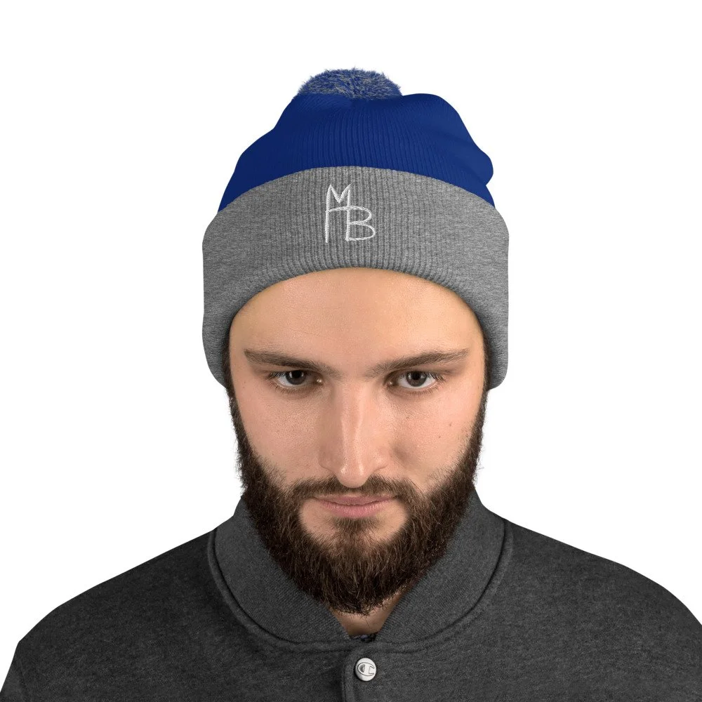 MB Artware Signature Pom-Pom Beanie Duo Tone - Image 4