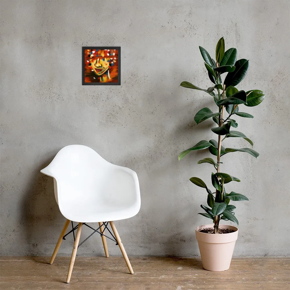 Colorblind Abstract Portrait Framed poster - Image 3