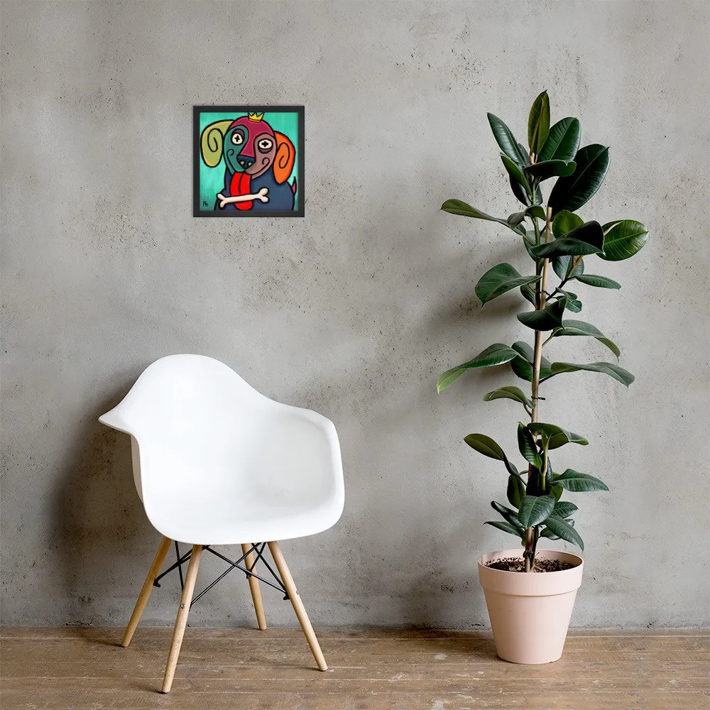 Bone King Abstract Dachshund Framed poster - Image 3