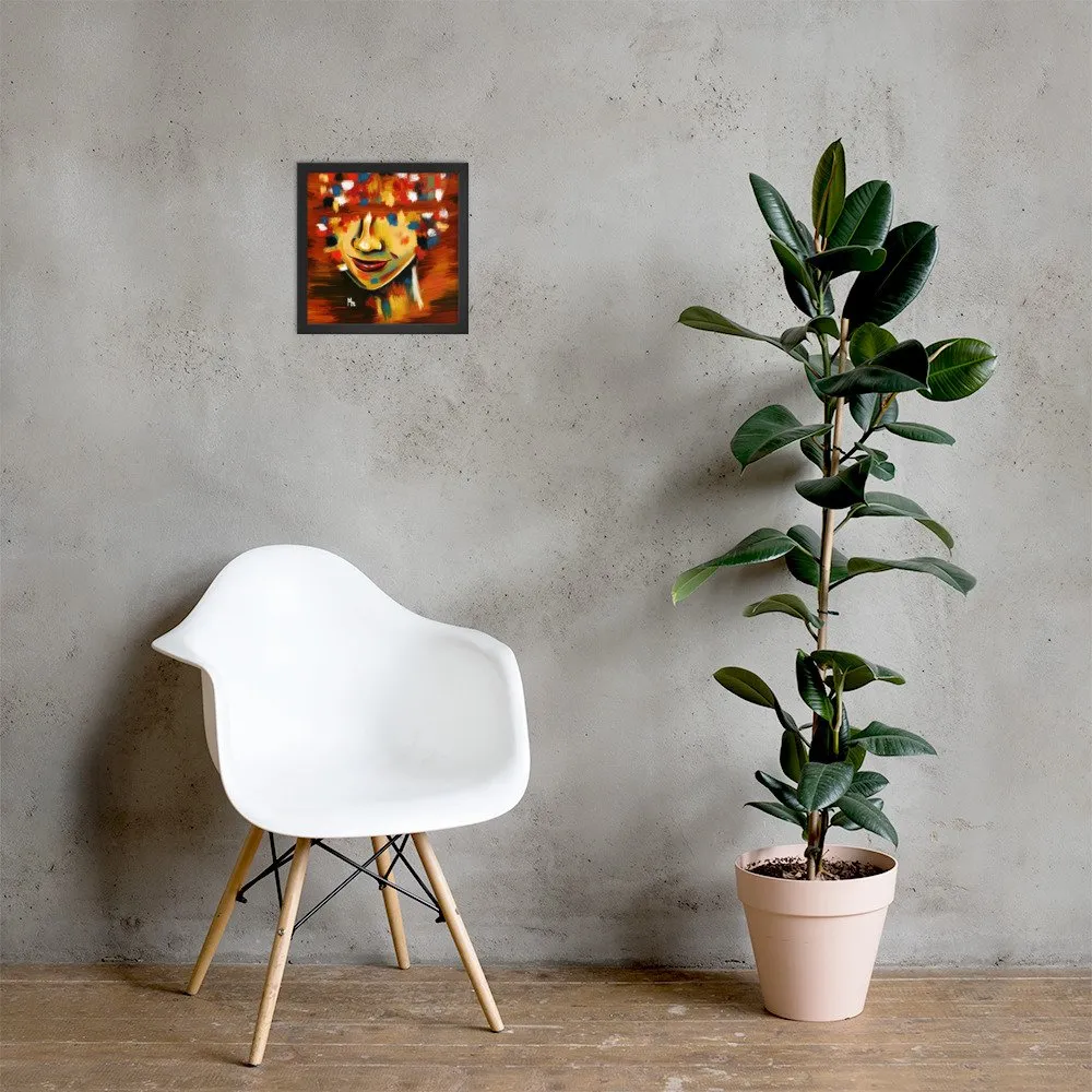 Colorblind Abstract Portrait Framed poster - Image 4