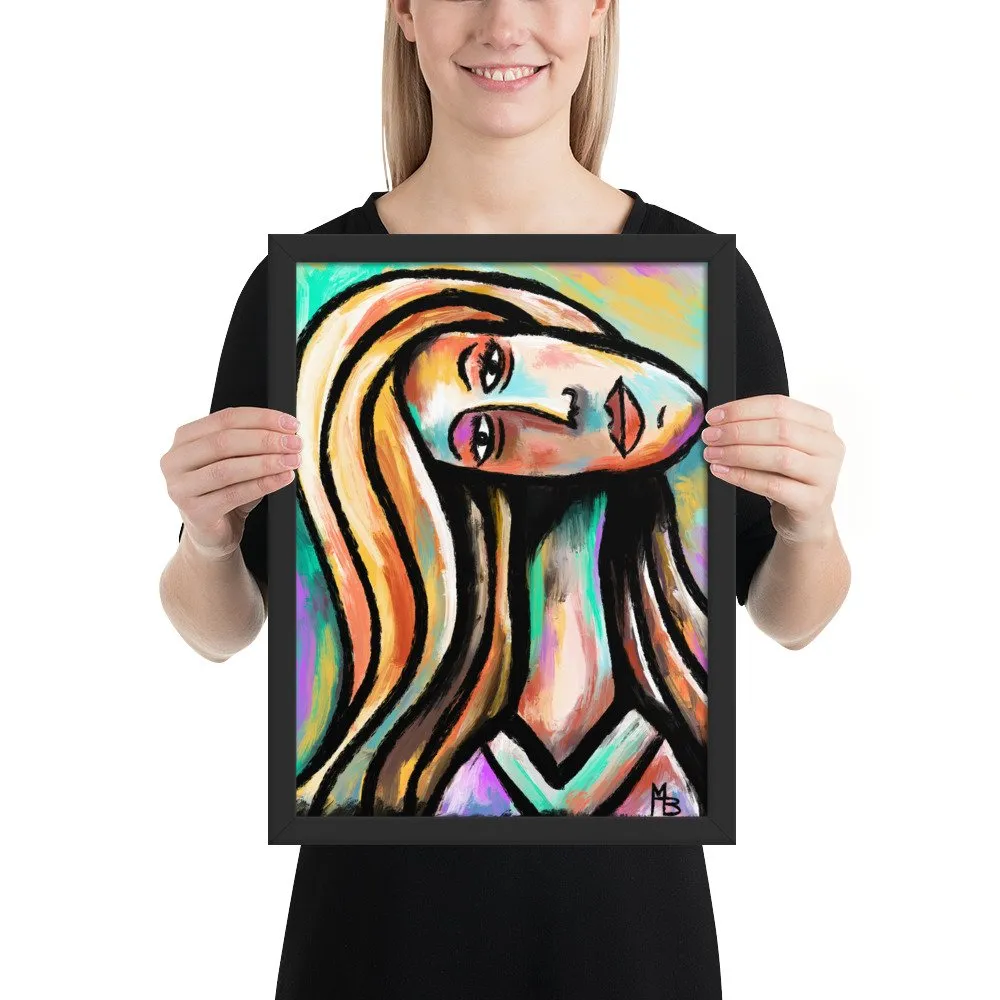 Perpendicular Stares Abstract Portrait Framed poster - Image 3