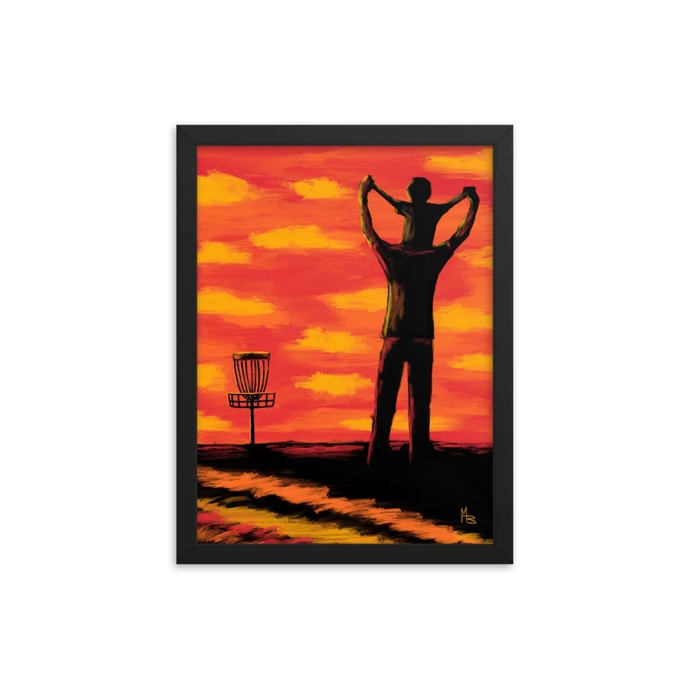 Teachable Moments Father Son Disc Golf Framed poster - Image 3