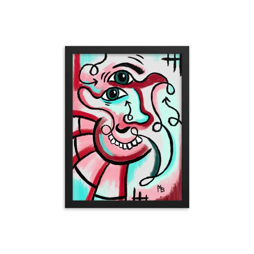 Cross Eyed Abstract Framed poster - Image 3
