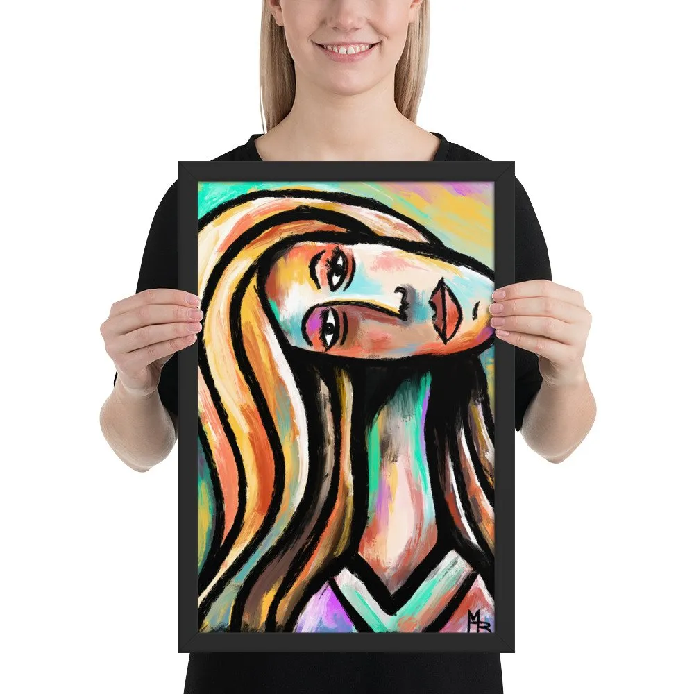 Perpendicular Stares Abstract Portrait Framed poster - Image 4