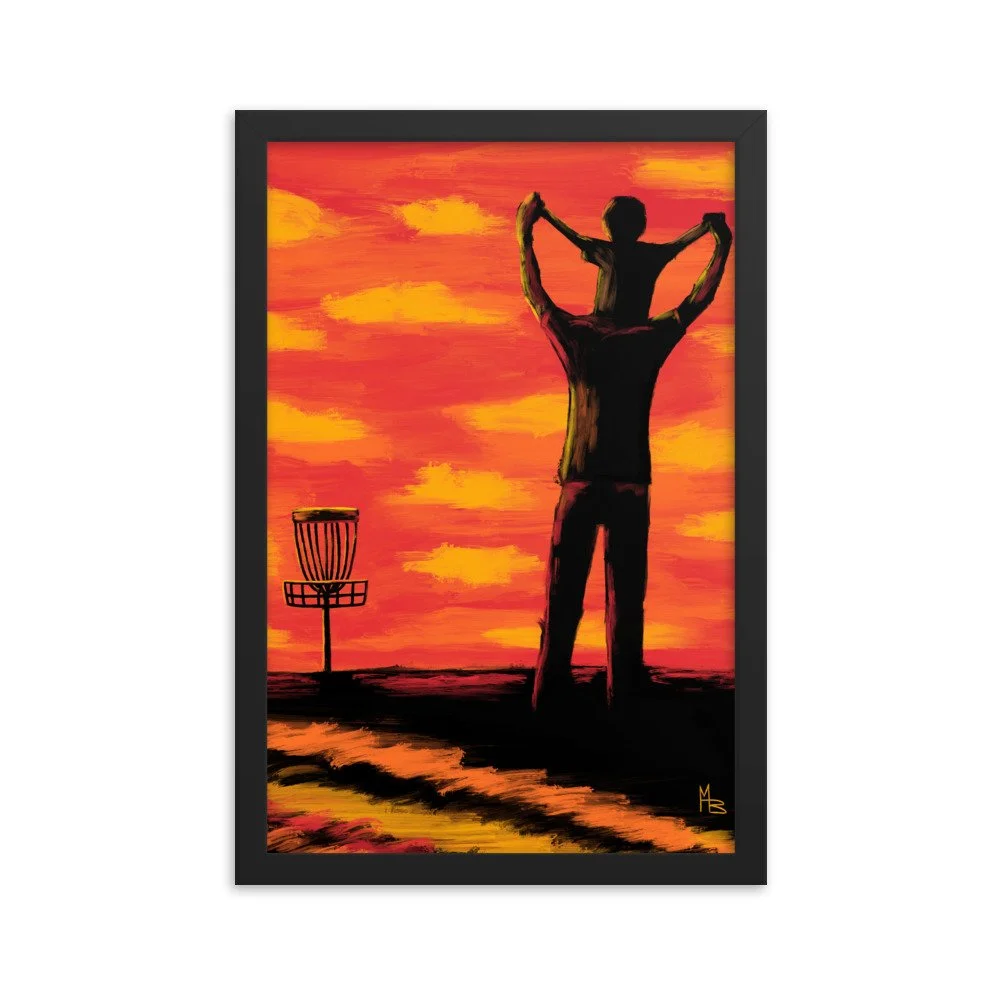 Teachable Moments Father Son Disc Golf Framed poster - Image 4