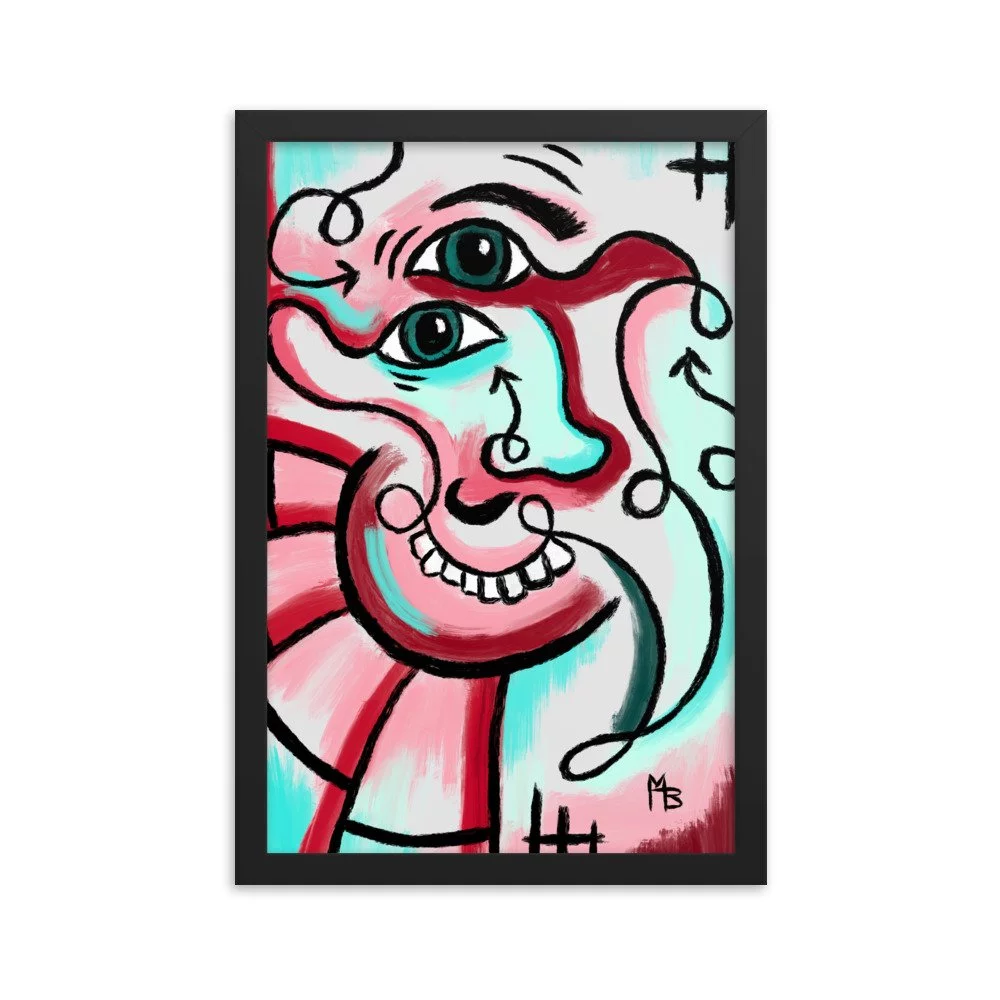 Cross Eyed Abstract Framed poster - Image 4