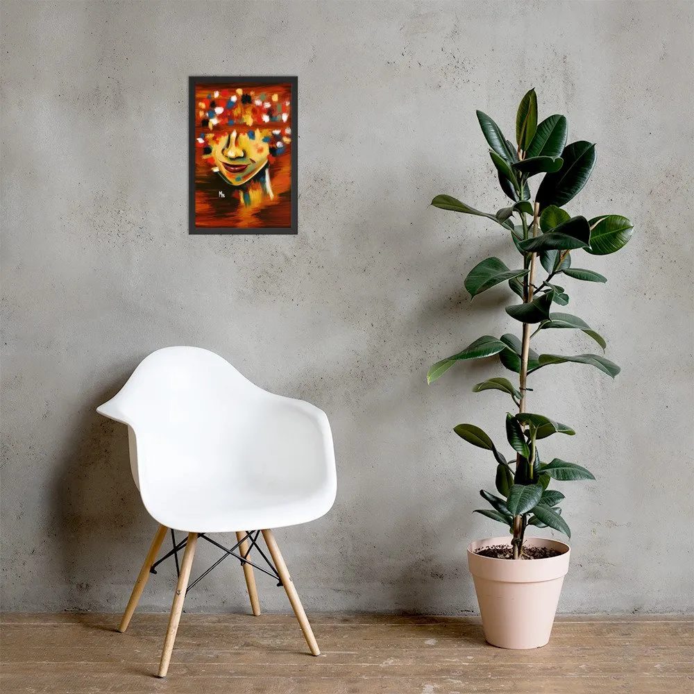Colorblind Abstract Portrait Framed poster - Image 7
