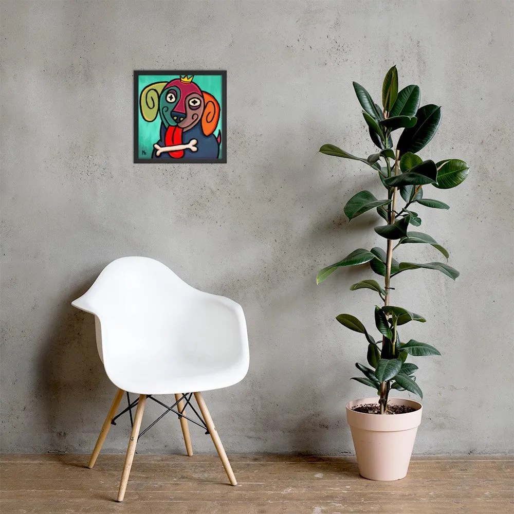 Bone King Abstract Dachshund Framed poster - Image 4