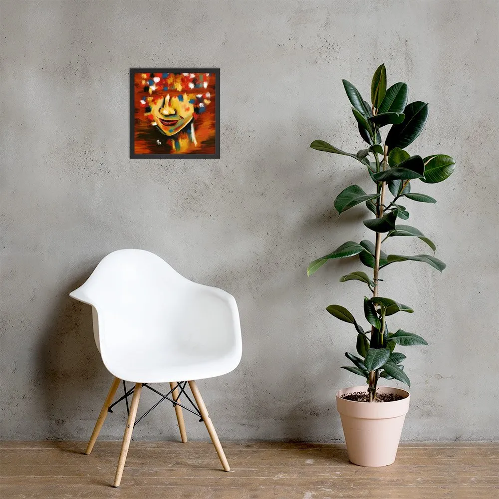 Colorblind Abstract Portrait Framed poster - Image 6