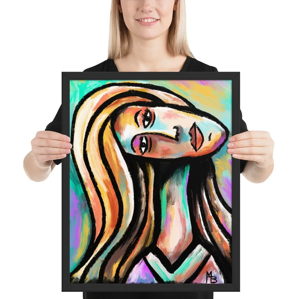 Perpendicular Stares Abstract Portrait Framed poster - Image 5