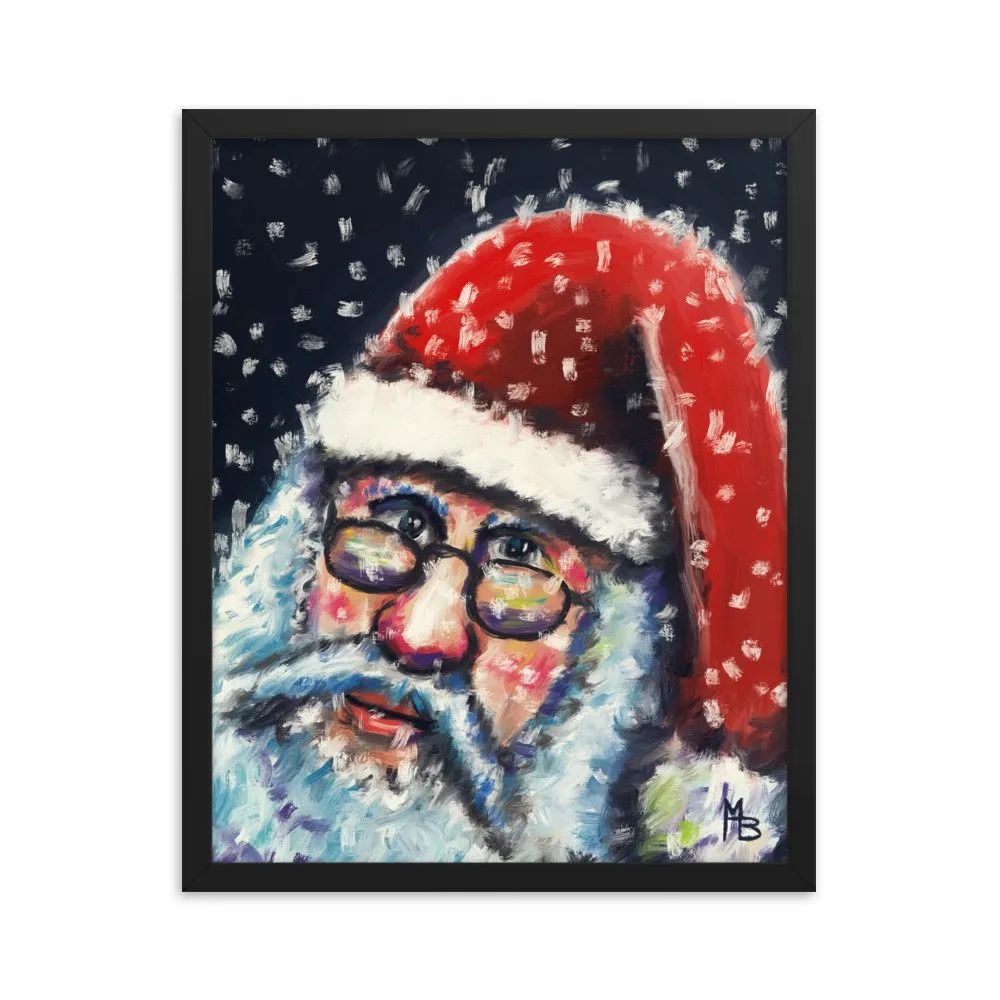Santa Nick Christmas Portrait Framed poster - Image 9