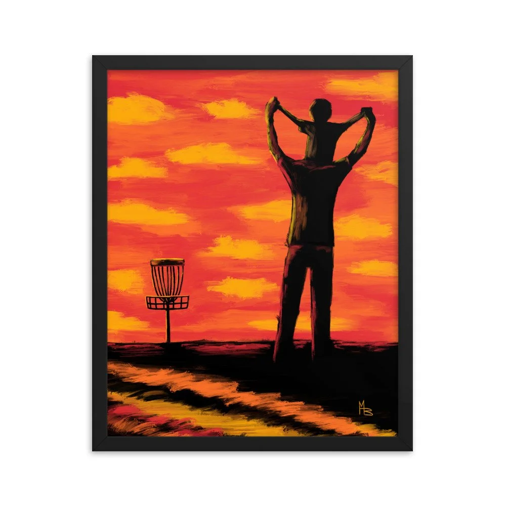 Teachable Moments Father Son Disc Golf Framed poster - Image 5