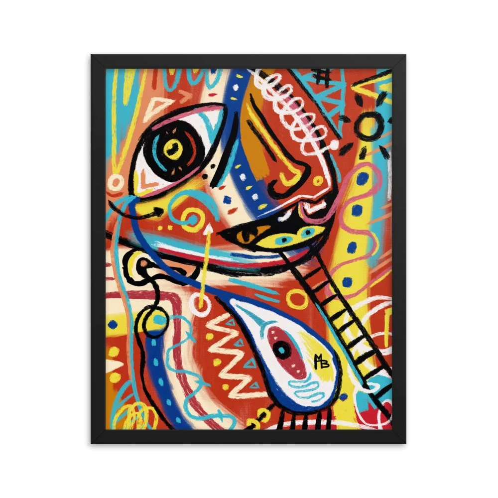 Colorful Ladders Abstract Framed poster - Image 5