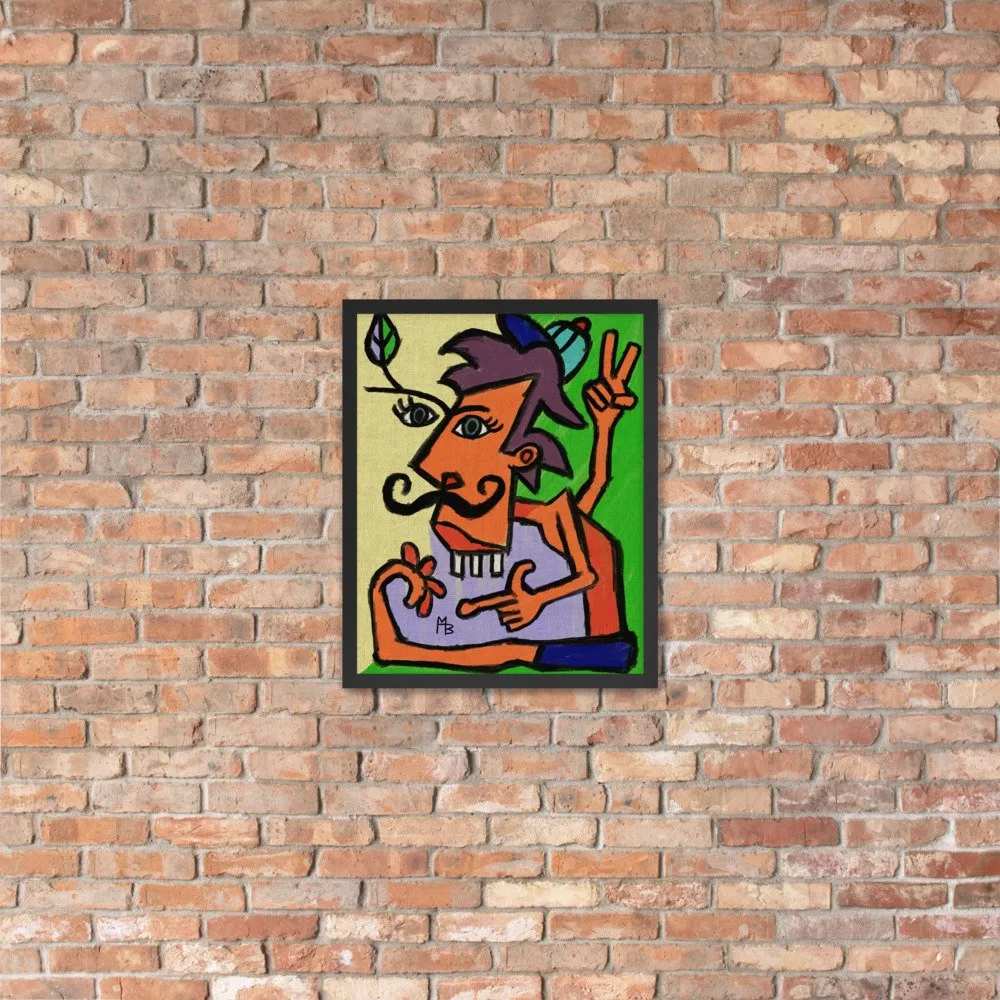 Blossom Peace Picasso Style Abstract Framed poster - Image 4