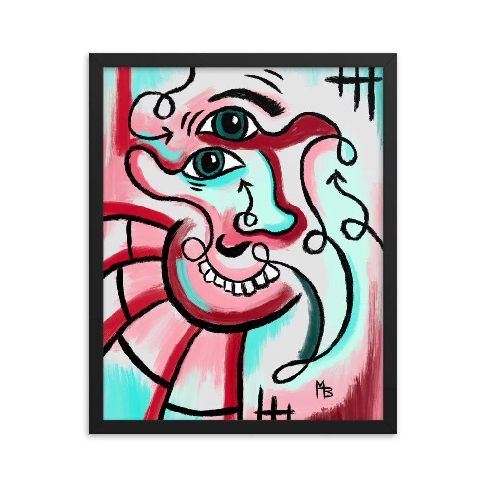 Cross Eyed Abstract Framed poster