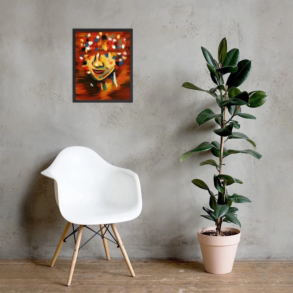 Colorblind Abstract Portrait Framed poster - Image 9