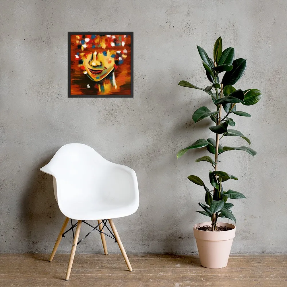 Colorblind Abstract Portrait Framed poster - Image 10