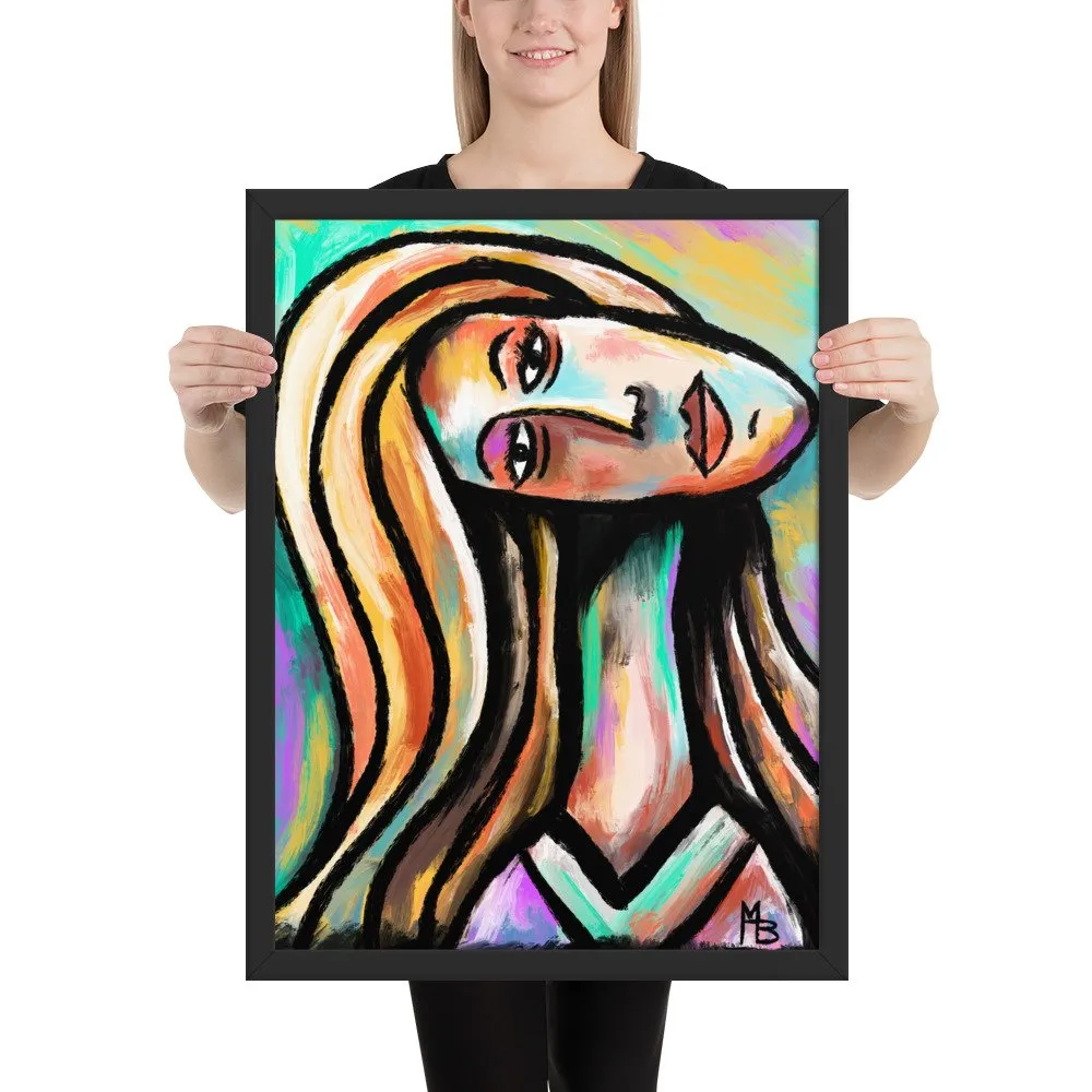 Perpendicular Stares Abstract Portrait Framed poster - Image 6