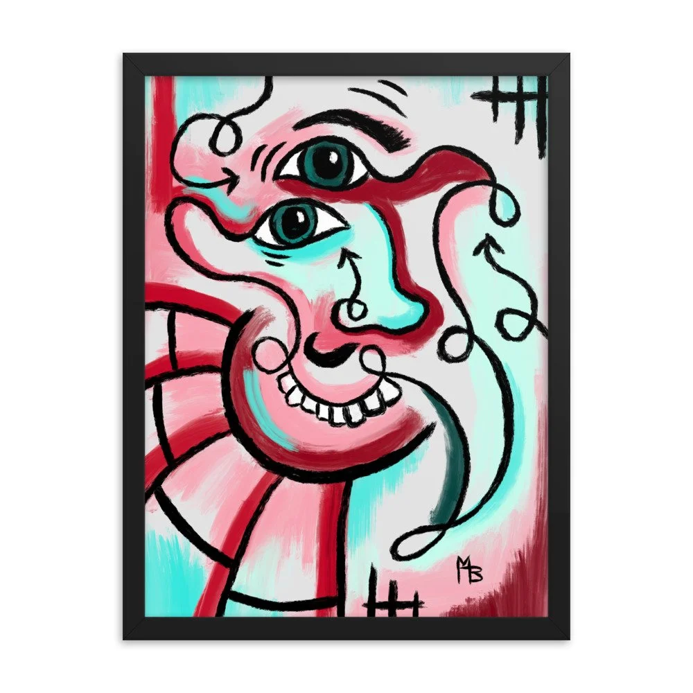 Cross Eyed Abstract Framed poster - Image 5