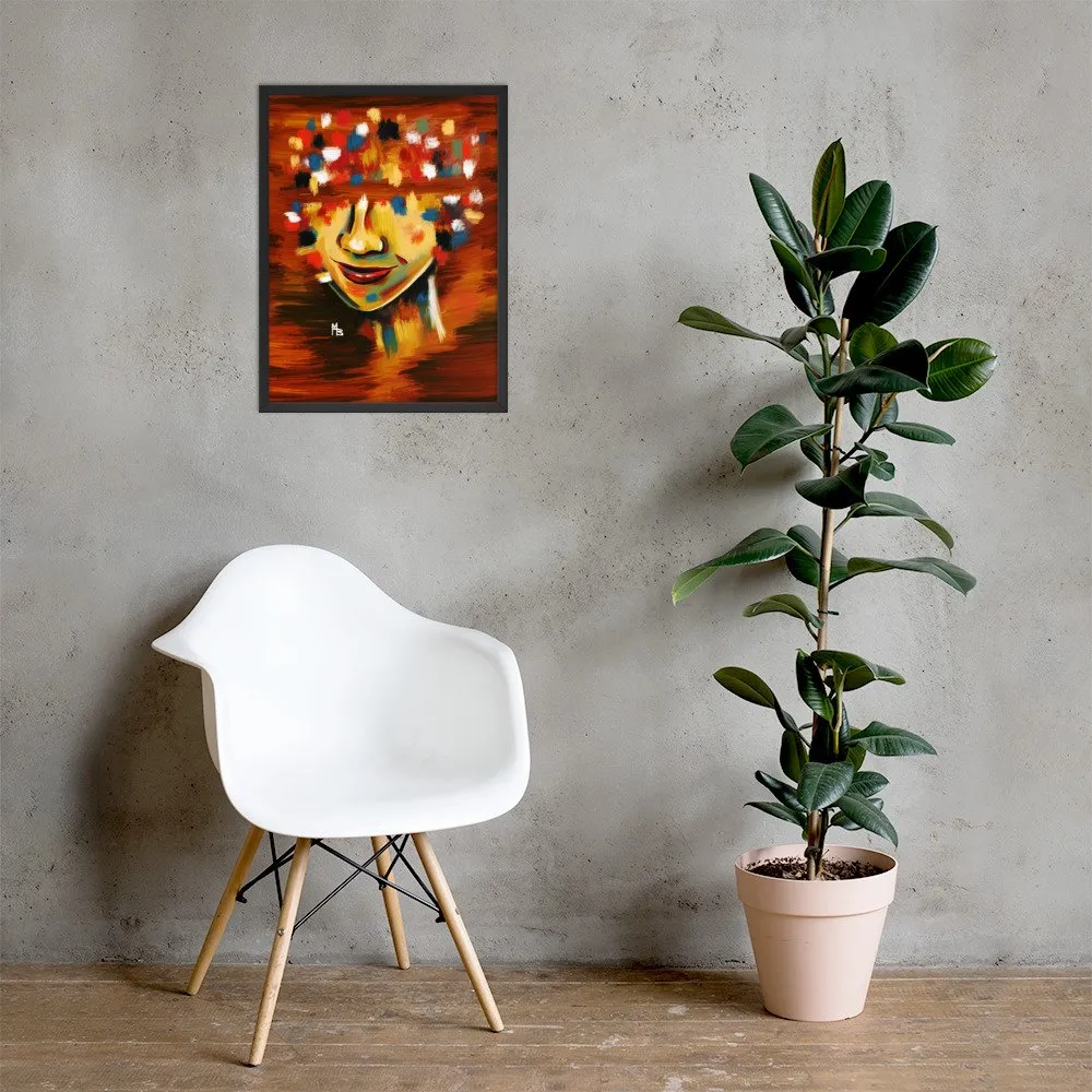 Colorblind Abstract Portrait Framed poster - Image 11