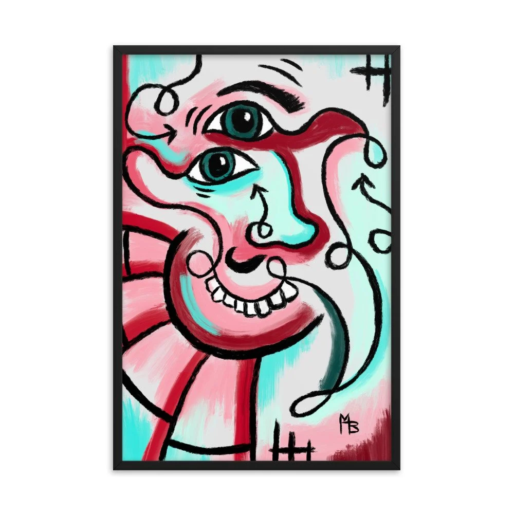 Cross Eyed Abstract Framed poster - Image 6