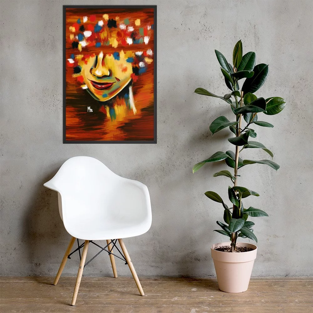 Colorblind Abstract Portrait Framed poster - Image 12