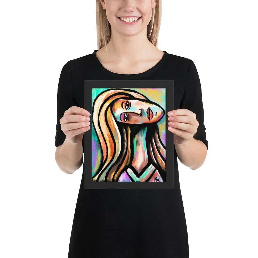 Perpendicular Stares Abstract Portrait Framed poster - Image 2