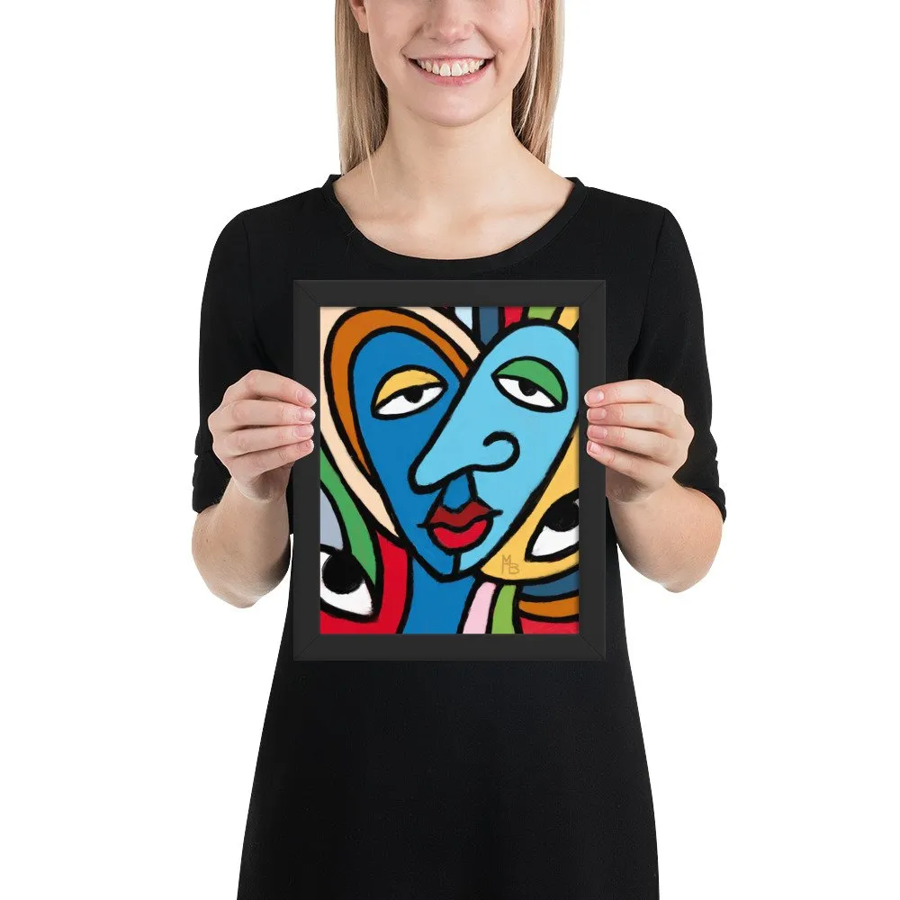 Tranquilized Hearts Abstract Framed poster - Image 2