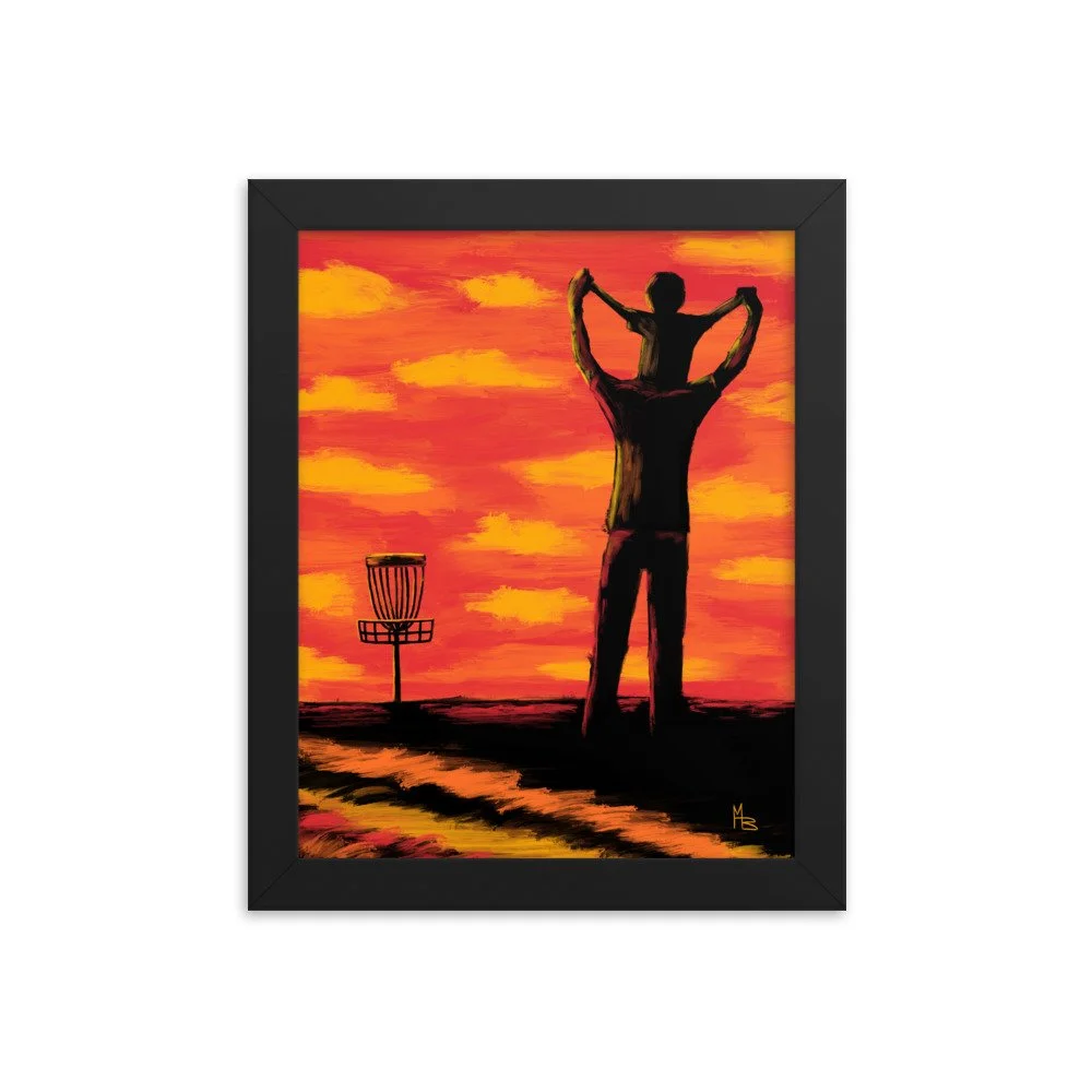 Teachable Moments Father Son Disc Golf Framed poster - Image 2