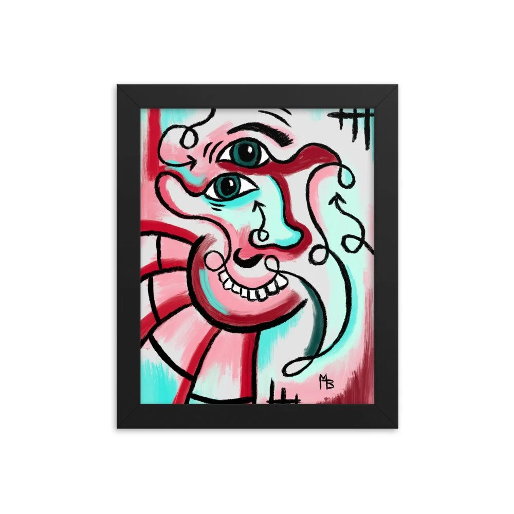 Cross Eyed Abstract Framed poster - Image 2