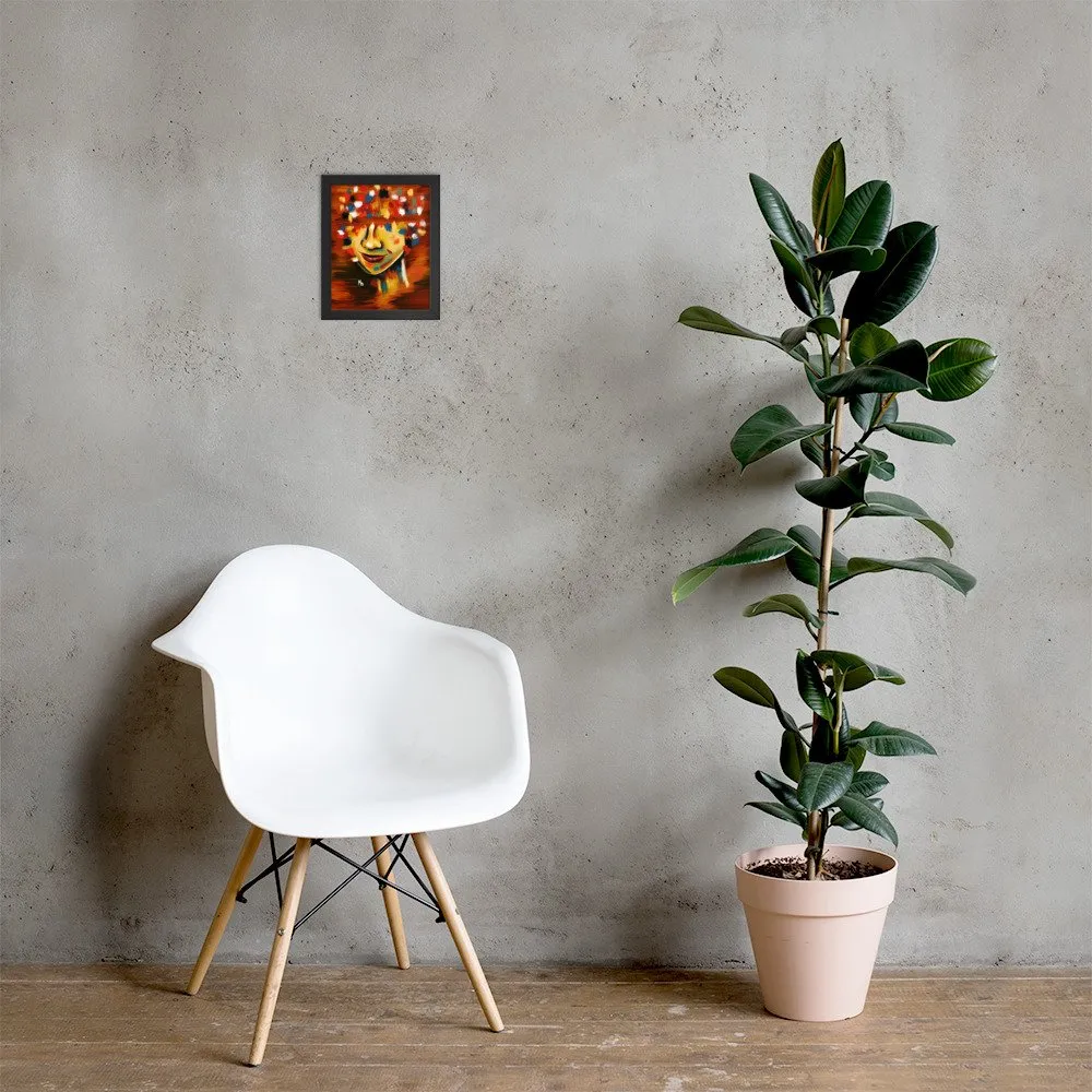 Colorblind Abstract Portrait Framed poster - Image 2