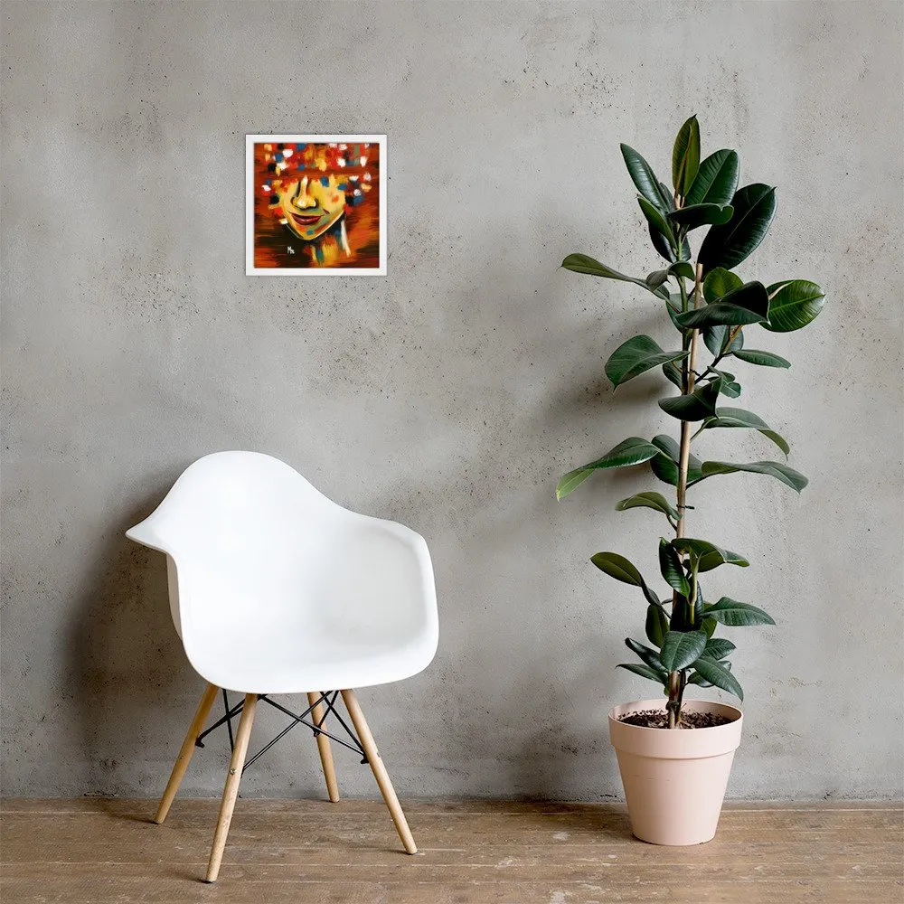 Colorblind Abstract Portrait Framed poster - Image 15