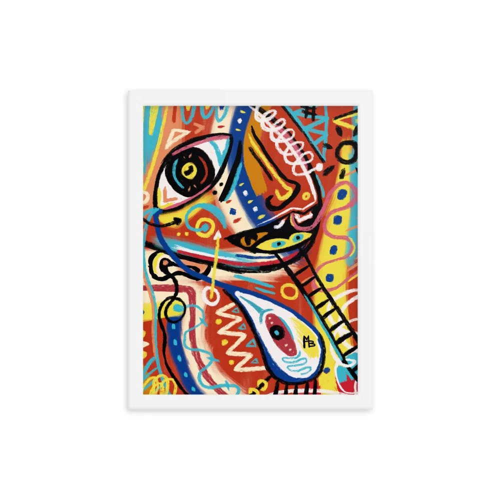 Colorful Ladders Abstract Framed poster - Image 8