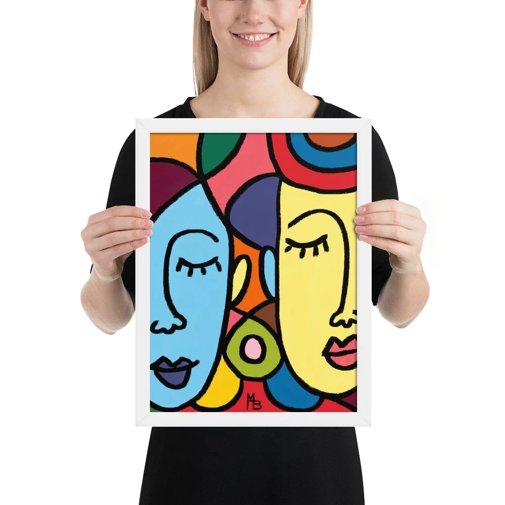 Ladies Who Lunch Abstract Framed poster