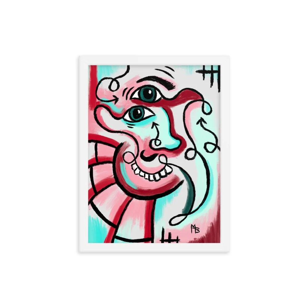 Cross Eyed Abstract Framed poster - Image 8