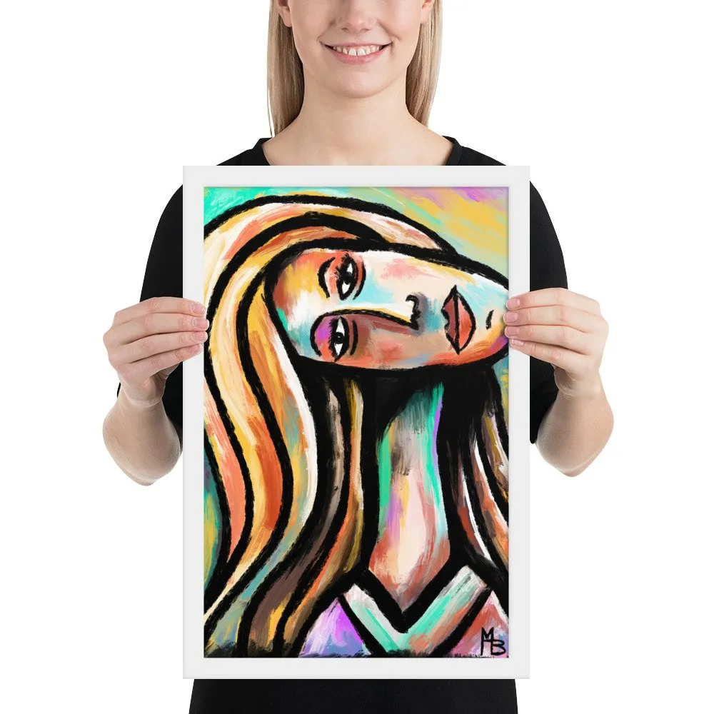 Perpendicular Stares Abstract Portrait Framed poster - Image 8