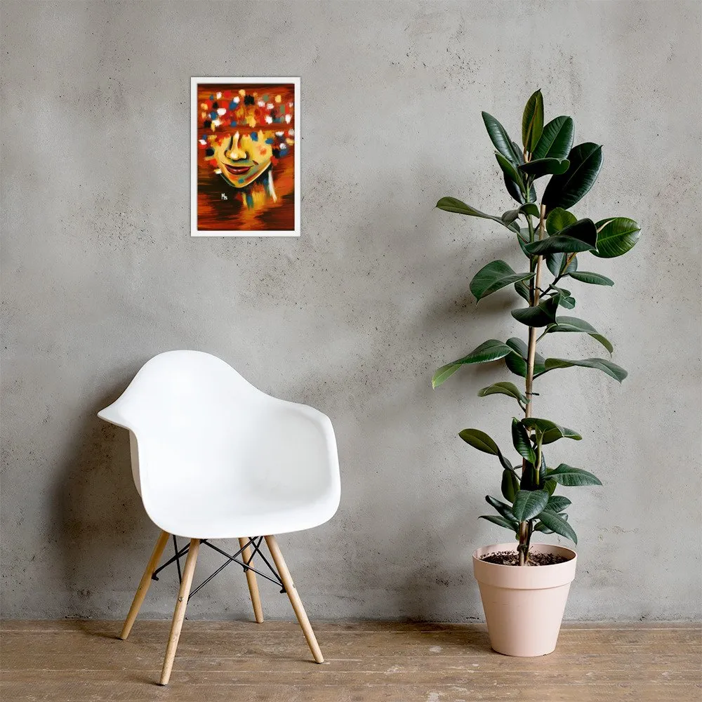 Colorblind Abstract Portrait Framed poster - Image 18