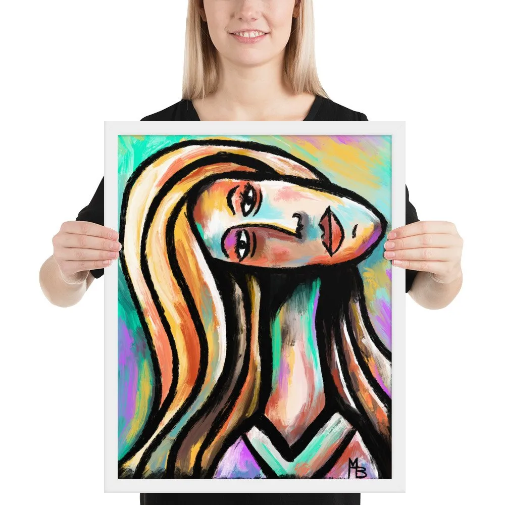 Perpendicular Stares Abstract Portrait Framed poster - Image 9