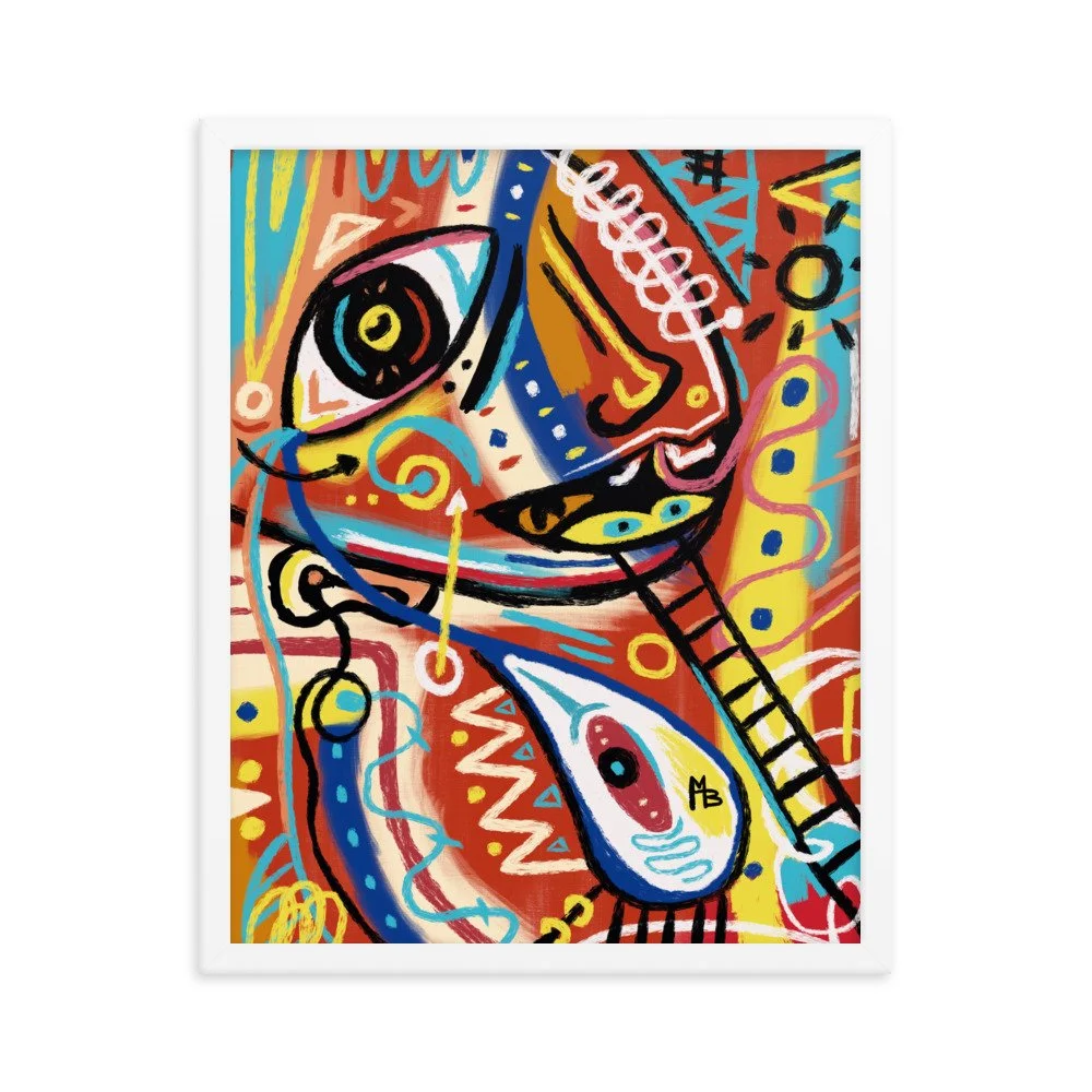 Colorful Ladders Abstract Framed poster - Image 10
