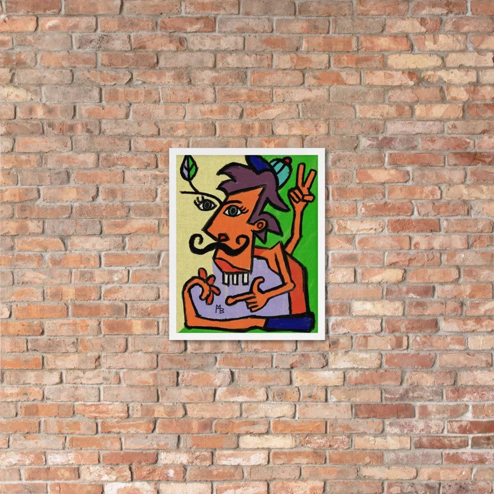 Blossom Peace Picasso Style Abstract Framed poster - Image 7
