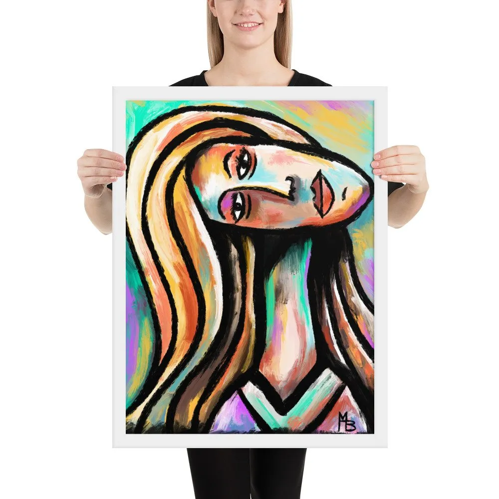 Perpendicular Stares Abstract Portrait Framed poster - Image 10