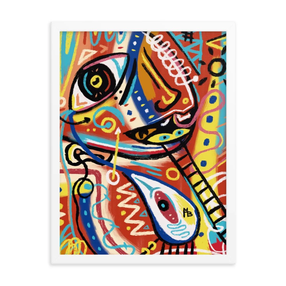 Colorful Ladders Abstract Framed poster - Image 11