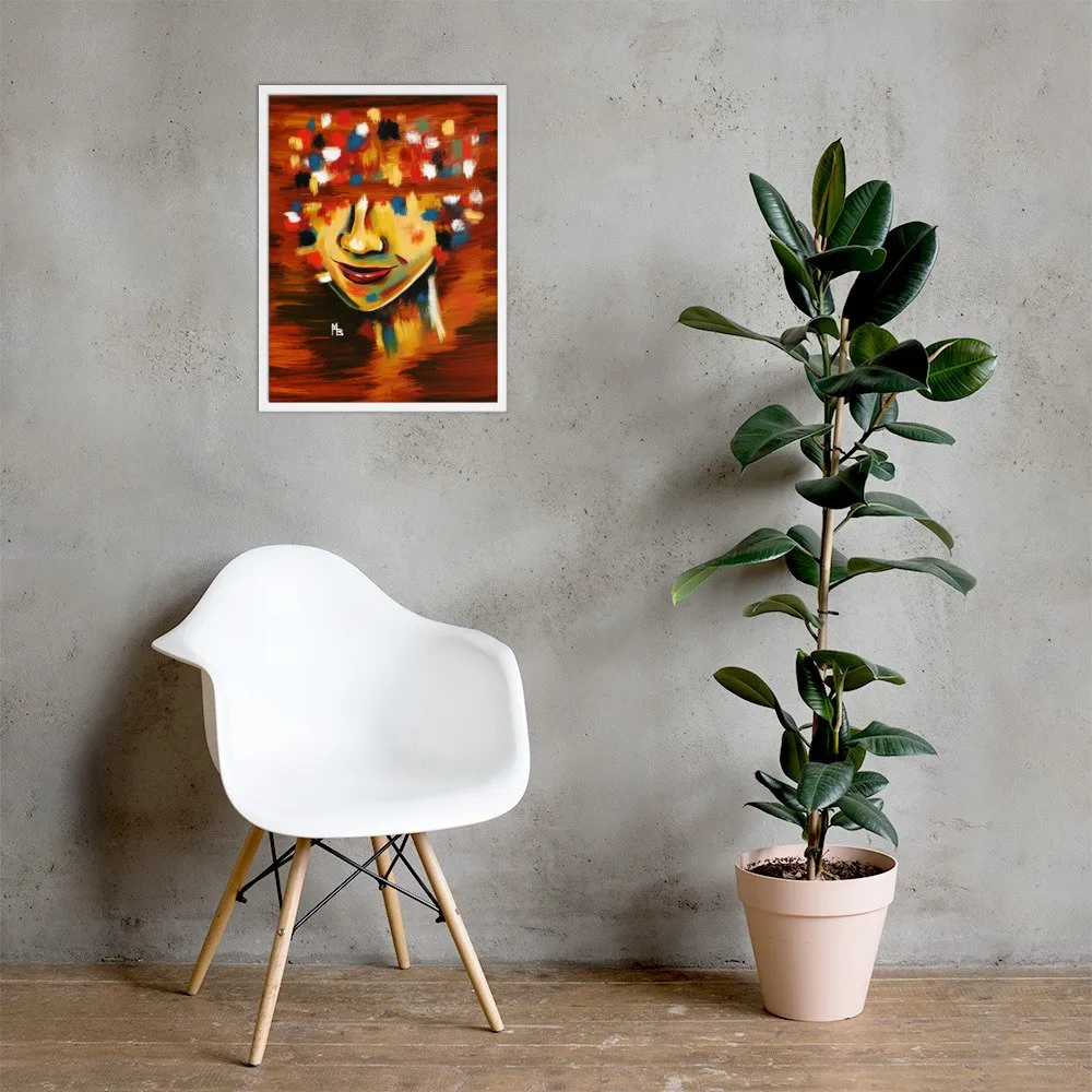 Colorblind Abstract Portrait Framed poster - Image 22