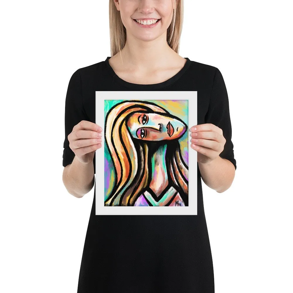 Perpendicular Stares Abstract Portrait Framed poster - Image 7