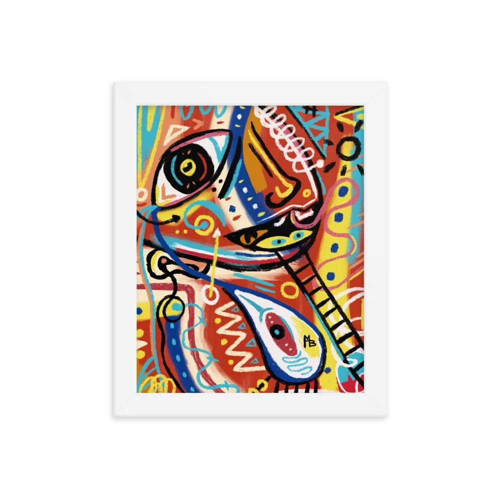 Colorful Ladders Abstract Framed poster - Image 7