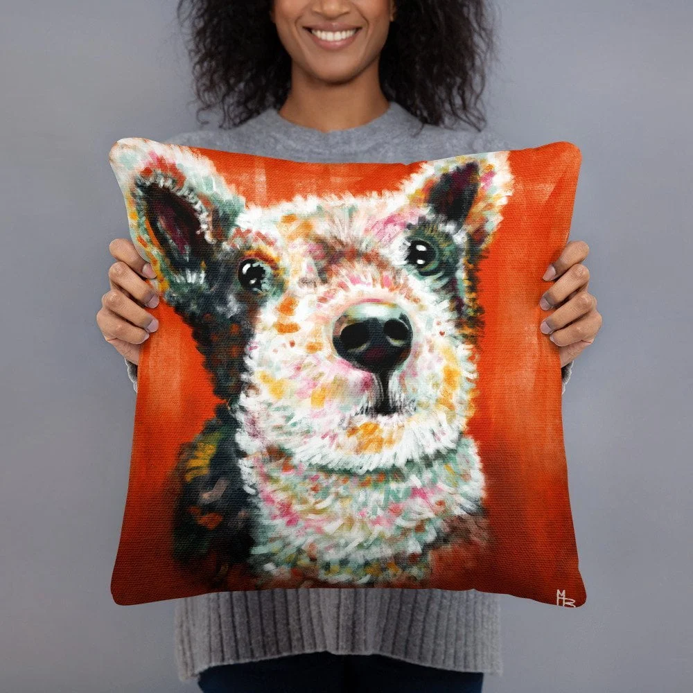 MB Artwear Abstract Dog Art Pillow - Image 2