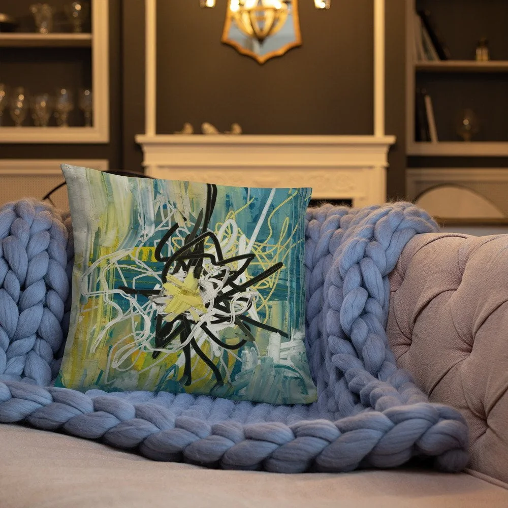 MB Art Anxious Ramblings Abstract Art Pillow - Image 2