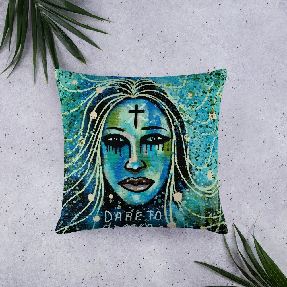 MB Art Dare To Dream Abstract Art Pillow