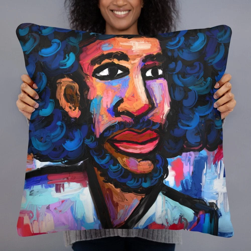 MB Art Supahfly Abstract Portrait Art Pillow