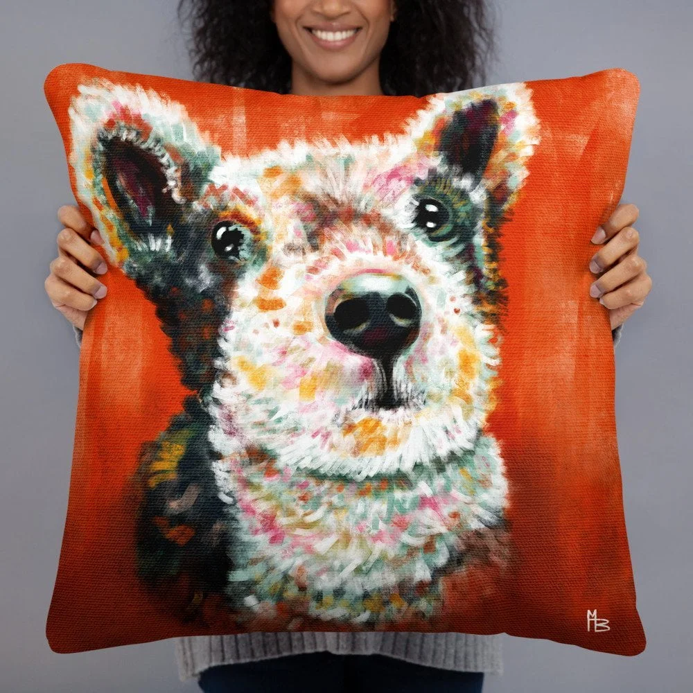 MB Artwear Abstract Dog Art Pillow